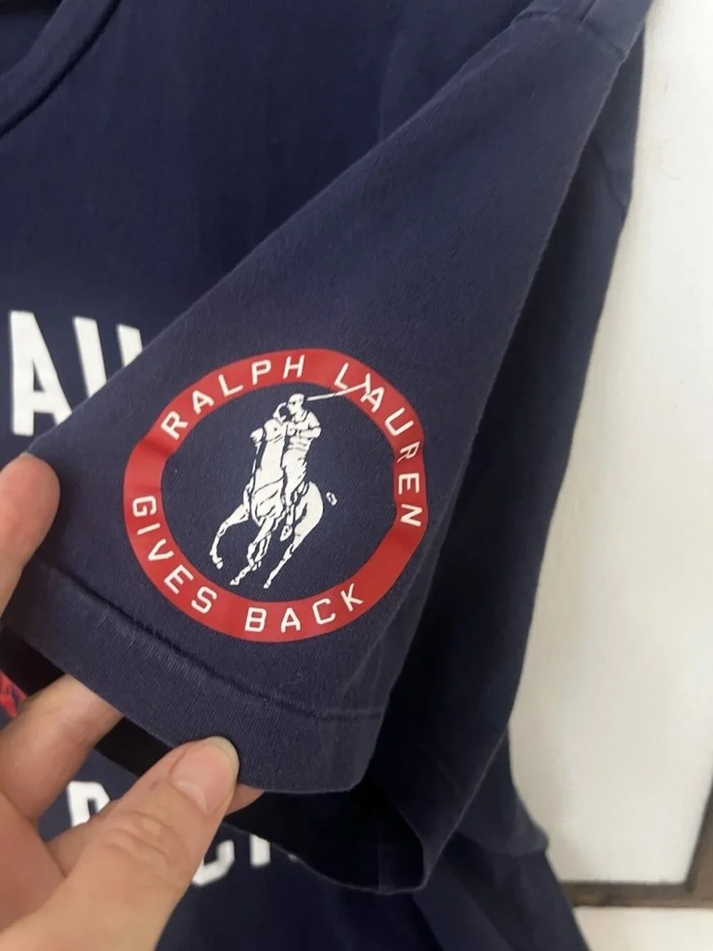 Polo Ralph Lauren Gives Back Employee Volunteer T-Shirt Navy Blue Men's XL.   V